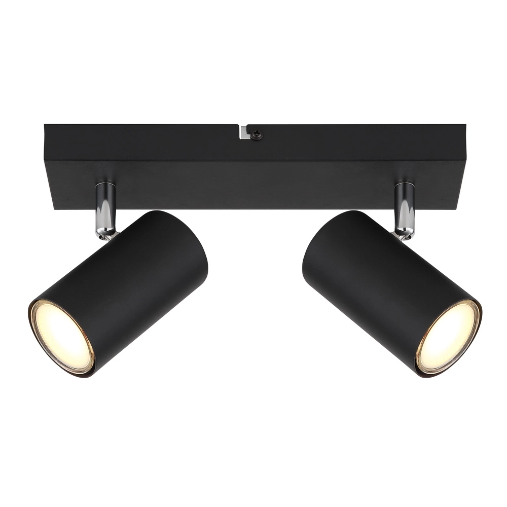 Lampe de plafond à deux lampes Robby Noir Globo 9007371442515