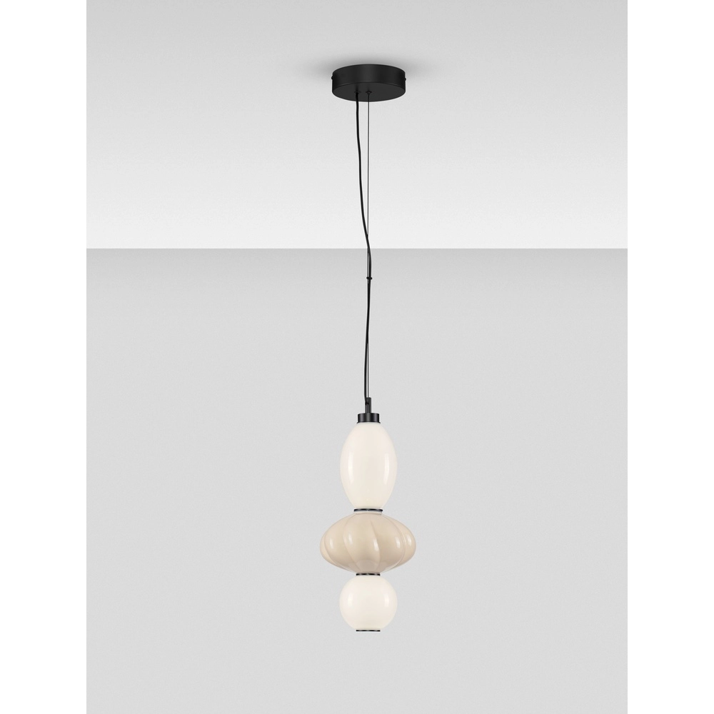 Suspension Oneta blanc - beige Lyora 5212017473929