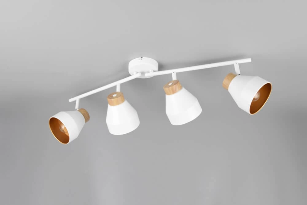 Plafonnier design 4 lumières Valentin blanc Trio 4017807637441