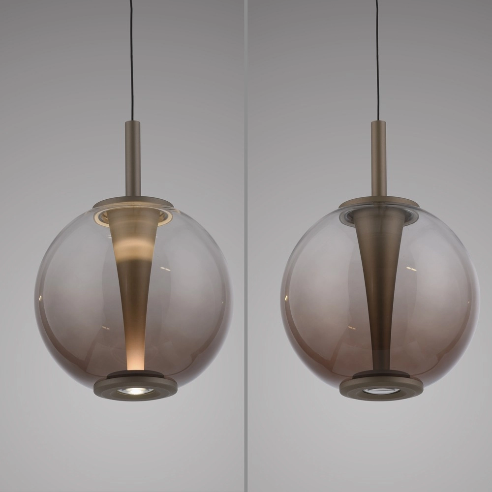 Suspension LED Pure Infinity avec verre ambré - Ø 18cm Paul Neuhaus 4012248399040