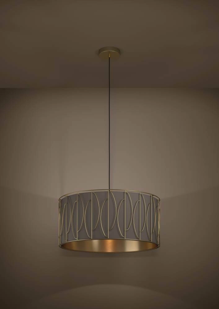 Lampe suspendue moderne Corojal cappuccino avec de l'or Stars of Light 9008606243181