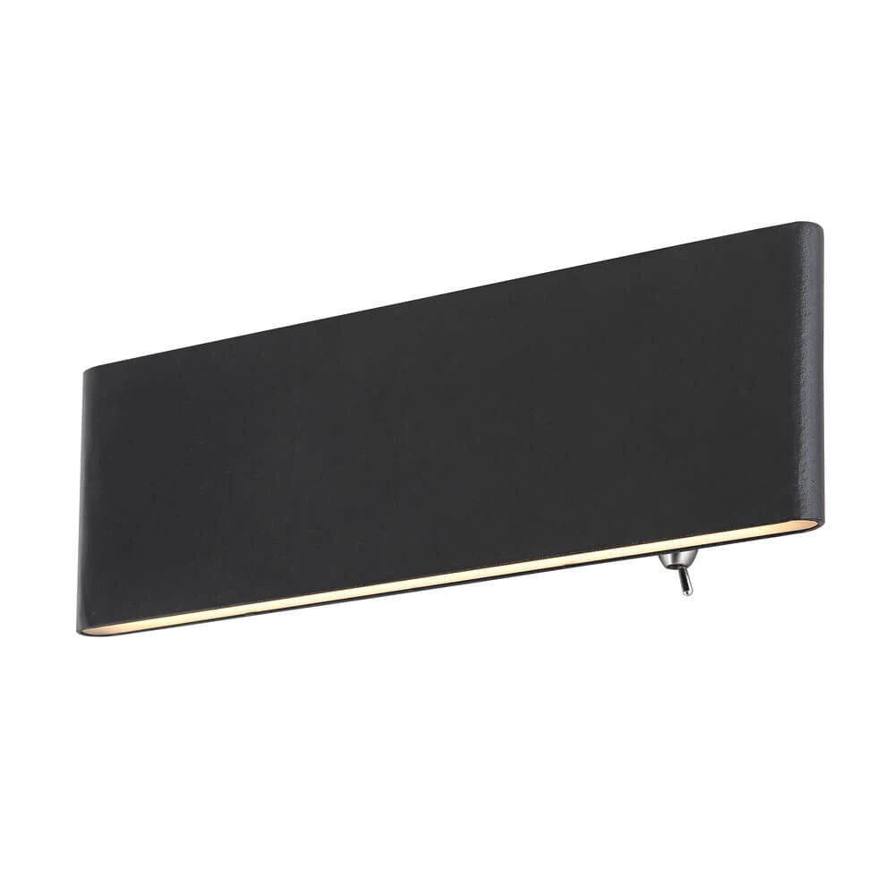 Applique murale design Siegfried S noir avec interrupteur