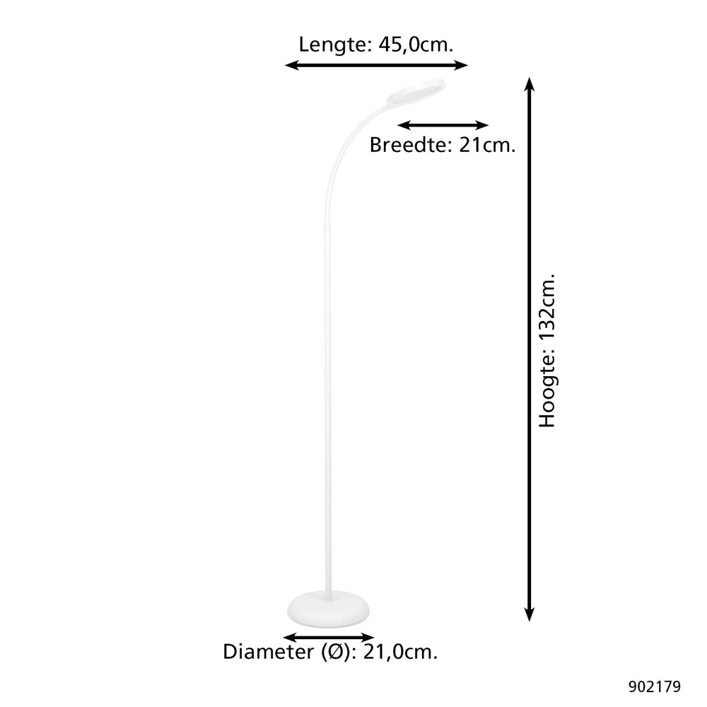 Lampadaire Lauro blanc Eglo 9008606357499