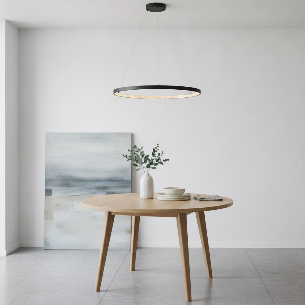Suspension Preston noir Ø 110cm