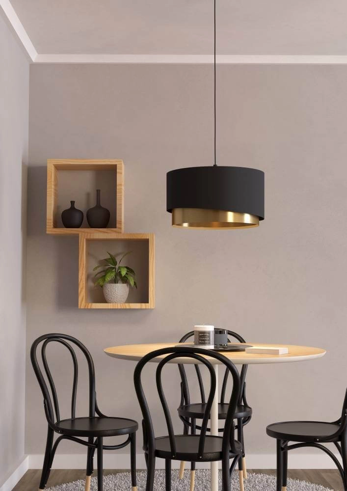 Lampe à suspension noire et dorée Manderline Ø 45 cm Stars of Light 9002759399252