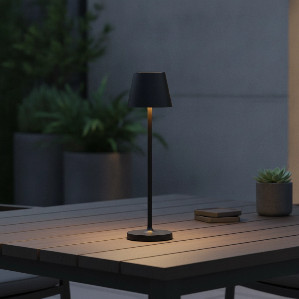 Lampe de table Petit Noir rechargeable