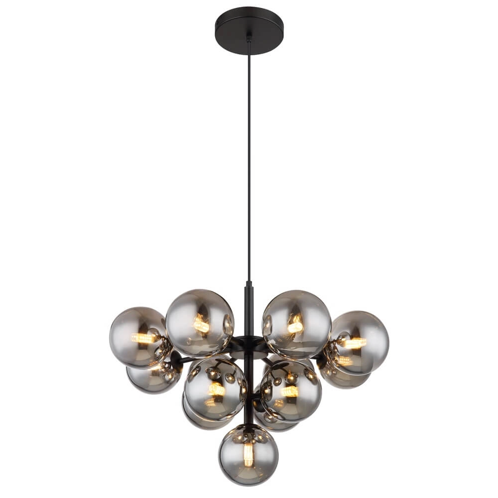 Suspension noire Grappy 13 lumières Suspension noire Grappy 13 lumières