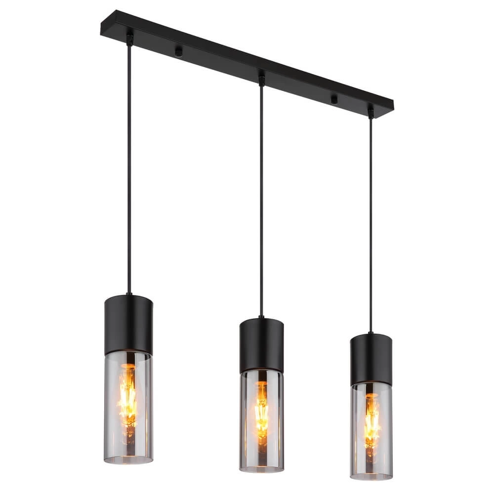 Suspension élégante Annika 3 lumières noir Suspension élégante Annika 3 lumières noir