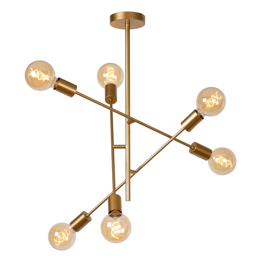 Lampe de plafond Lester Or 6 lumières Lucide 5411212211743