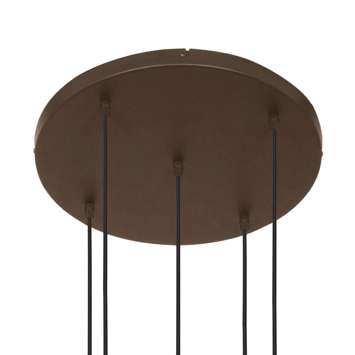 Lampe suspendue vide à 5 lumières Bollique Cacao avec verre ambré Steinhauer 8712746187175