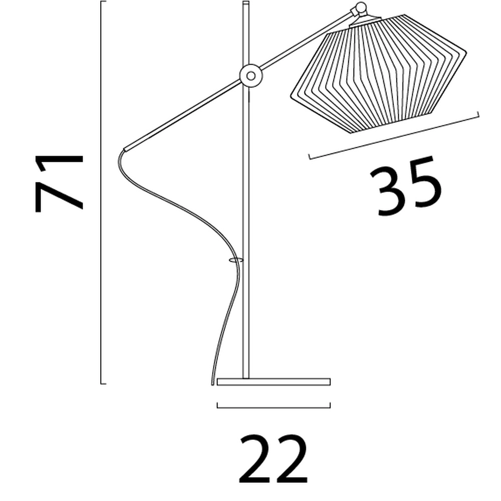 Lampe de table réglable Bicono avec une casquette en corde Ø 35cm Masterlight 8718121352848