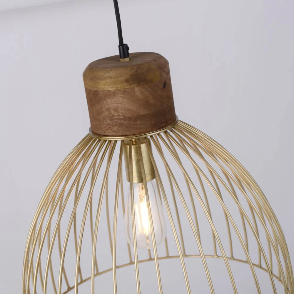 Lampe suspendue Alami laiton marron Just Light 4043689976125