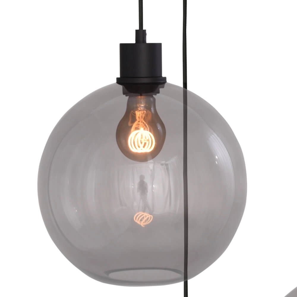 Lampe suspendue Vide Lazise 3x Ø 25cm noir Masterlight 8718121303543