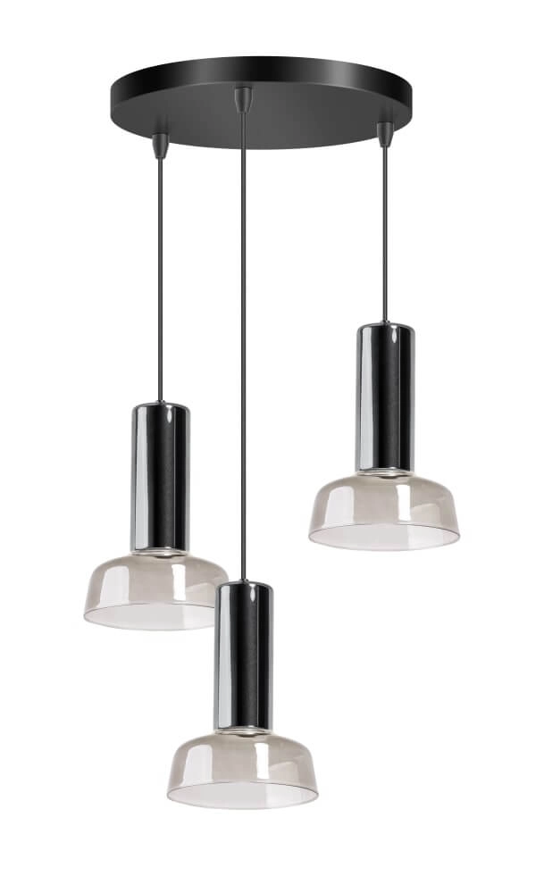 Lampe suspendue Beal verre fumé Ø 35cm