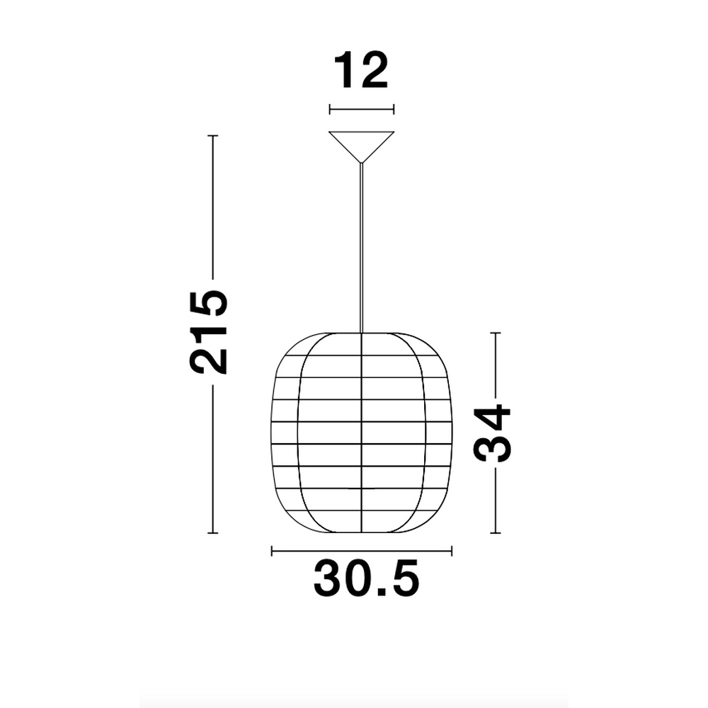 Suspension en rotin Melody Ø 30,5 cm Lyora 5212017421319