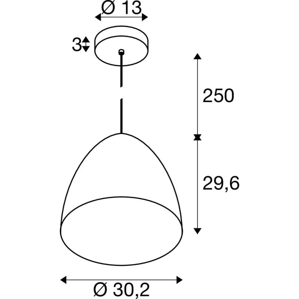 Suspension élégante New Para Cone 20 cuivre Ø 20cm SLV 4024163293518