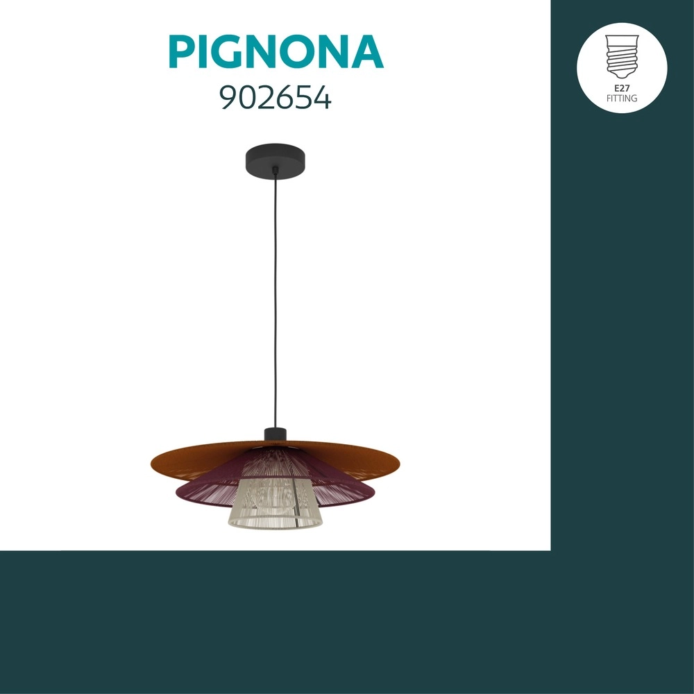 Lampe suspendue filaire Pignona Ø 50cm de couleur Eglo 9008606391158