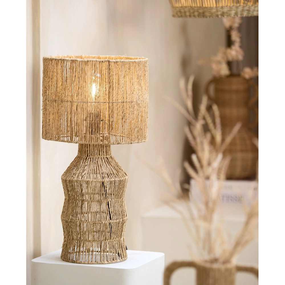 Lampe de table en jute Tidea Ø ombre de 28 cm Light & Living 8717807836702