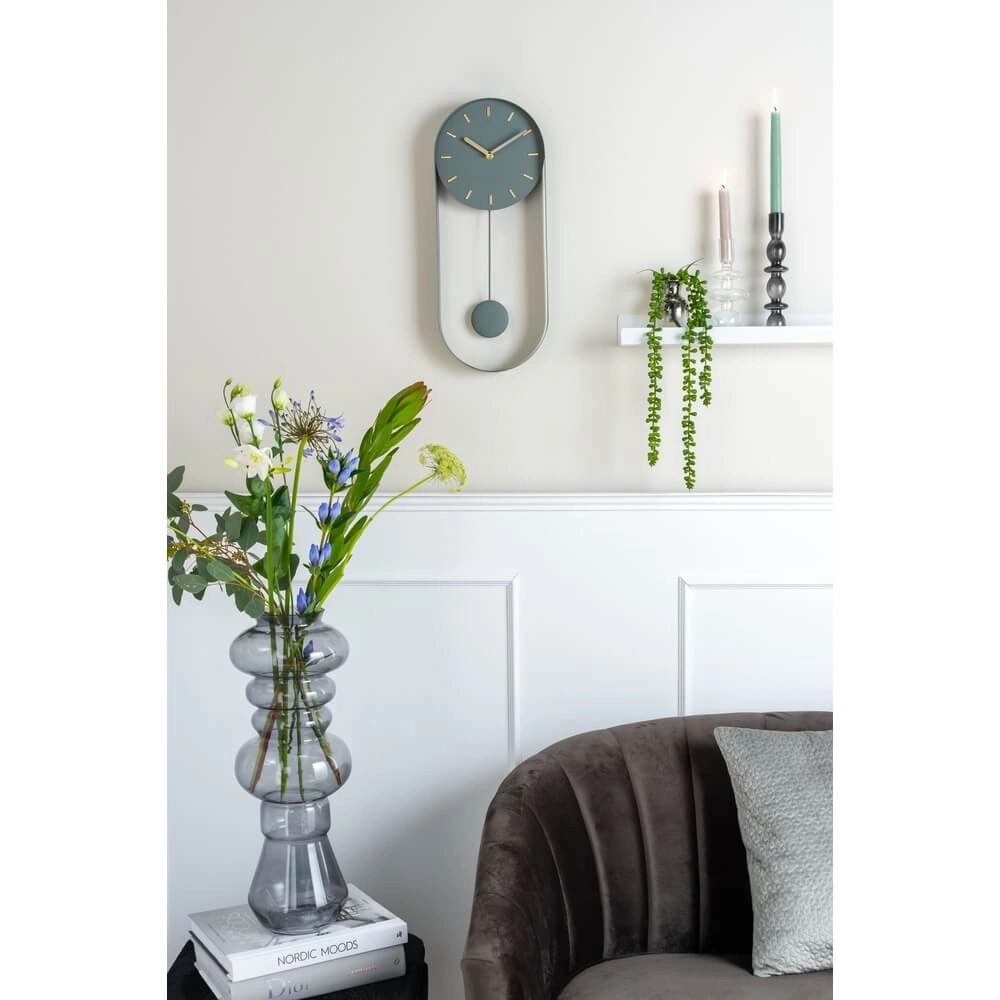 Horloge murale pendule Charm vert - Ø 20 x 50cm Karlsson 8714302696664