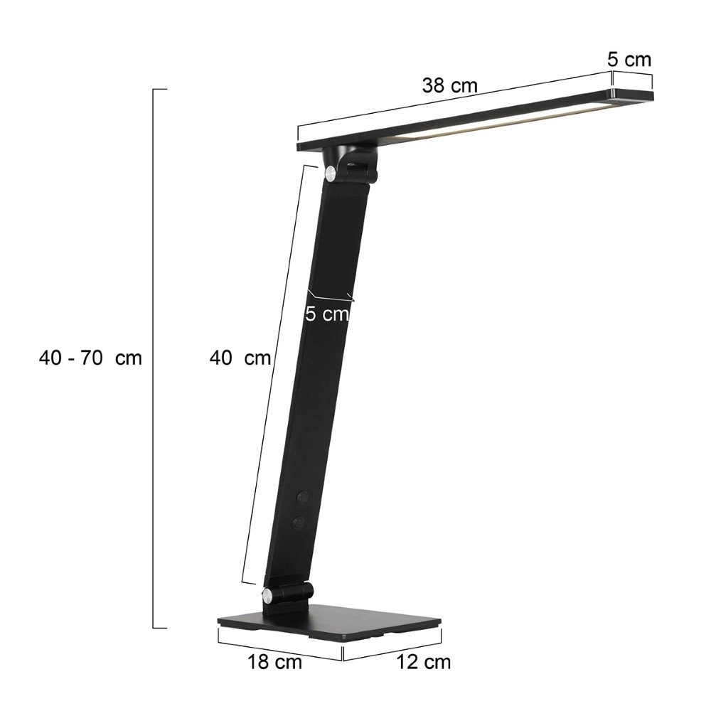 Lampe de bureau Serenade LED noir Steinhauer 8712746132632