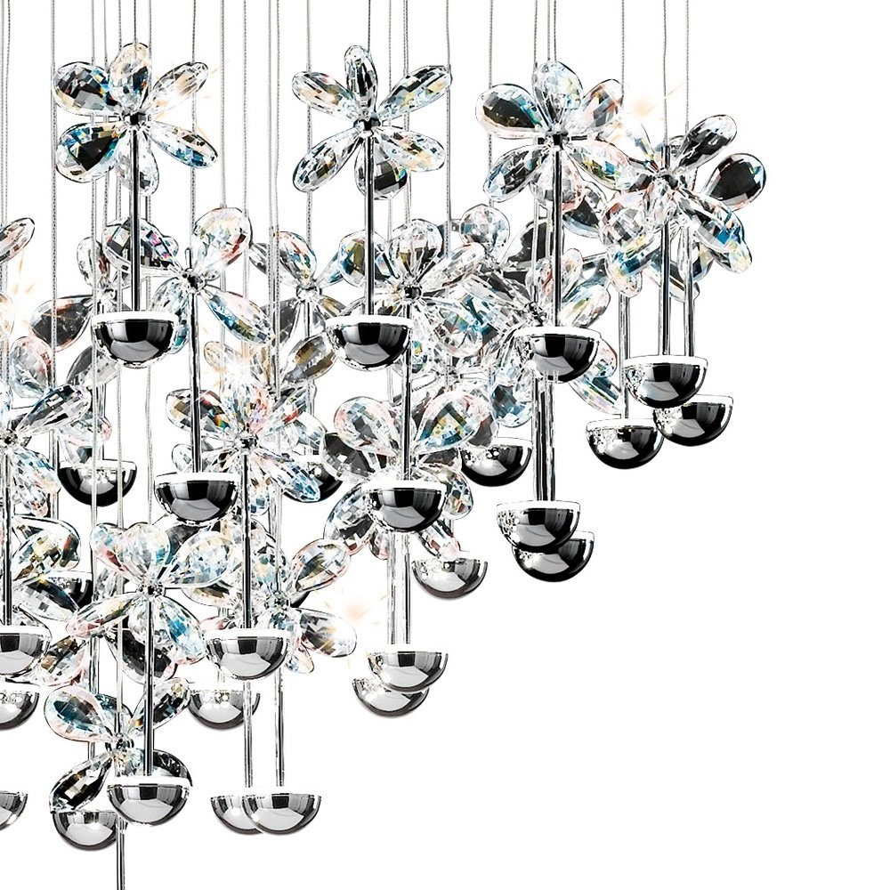 Lampe à suspension Pianopoli 43 lumières 78cm gris Stars of Light 9002759936617