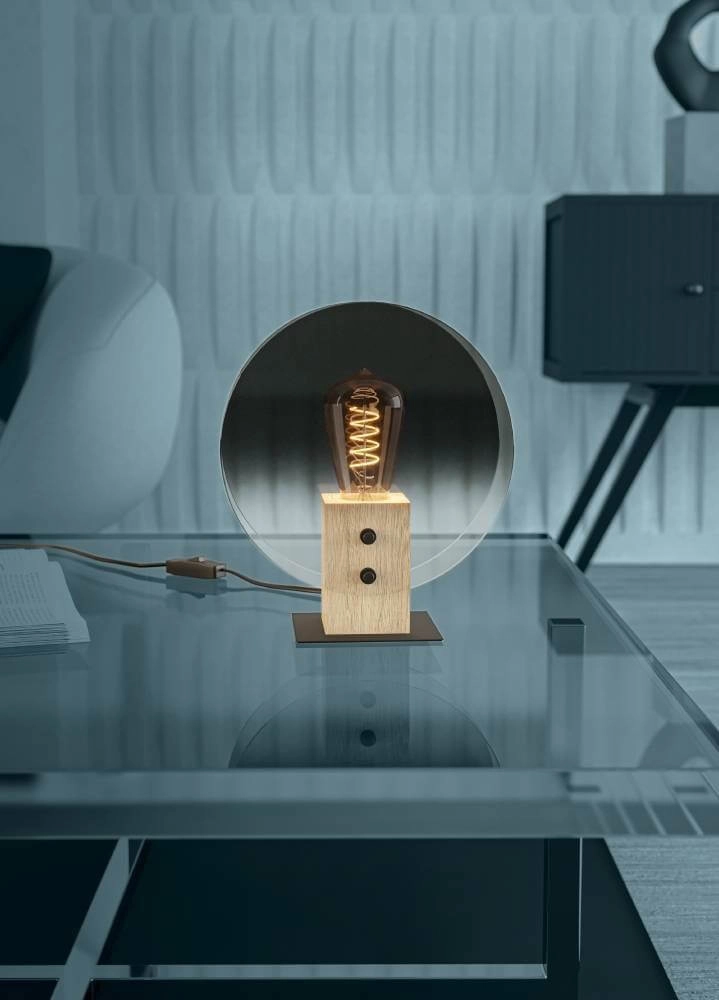 Lampe de table Millena bois avec du noir Stars of Light 9008606239450