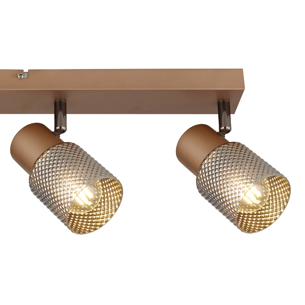 Lampe de plafond Satella Café marron 4 clairs Globo 9007371465576