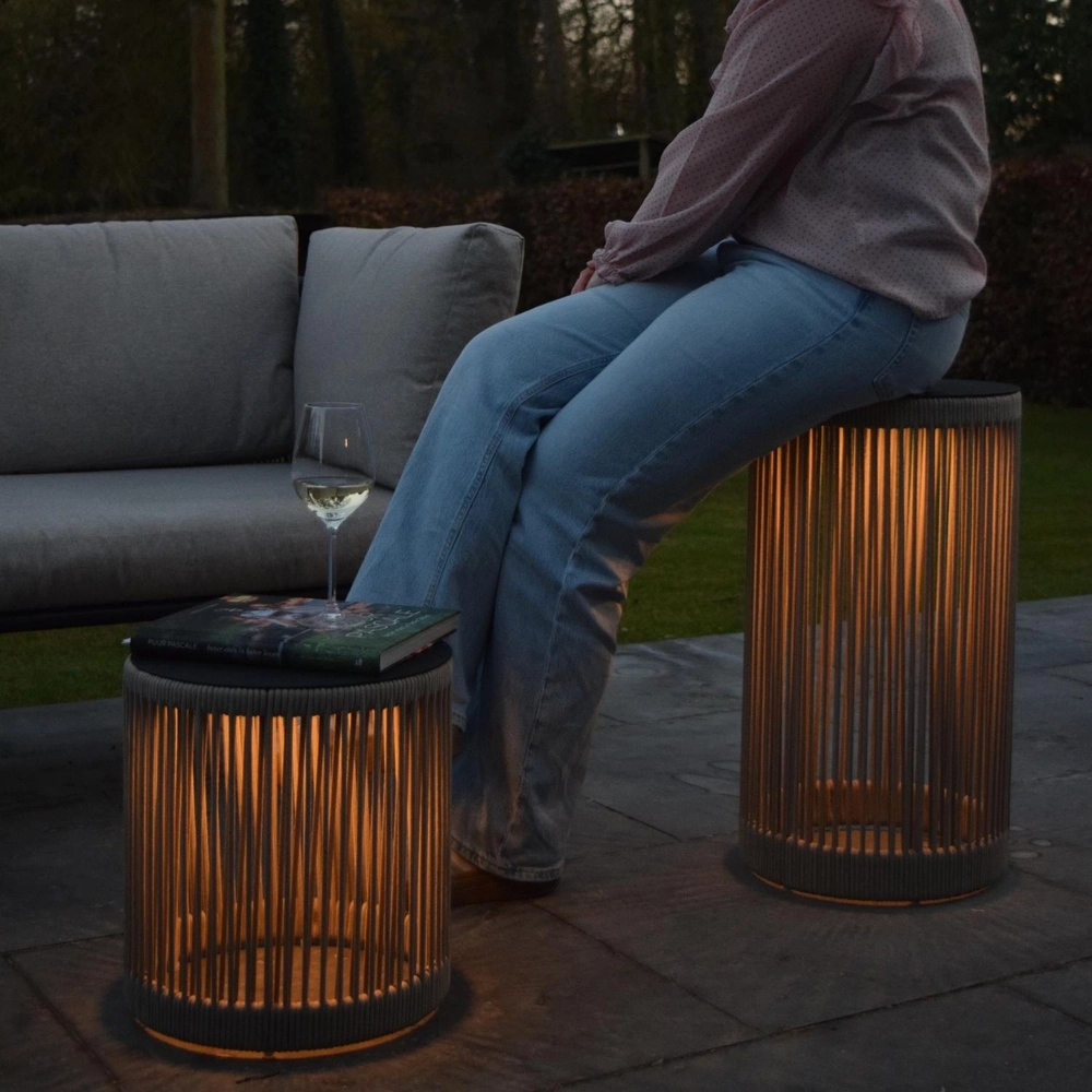Lampe sur pied rechargeable Pingi taupe 36,5 x Ø 33,5 cm Lucide 5411212061478