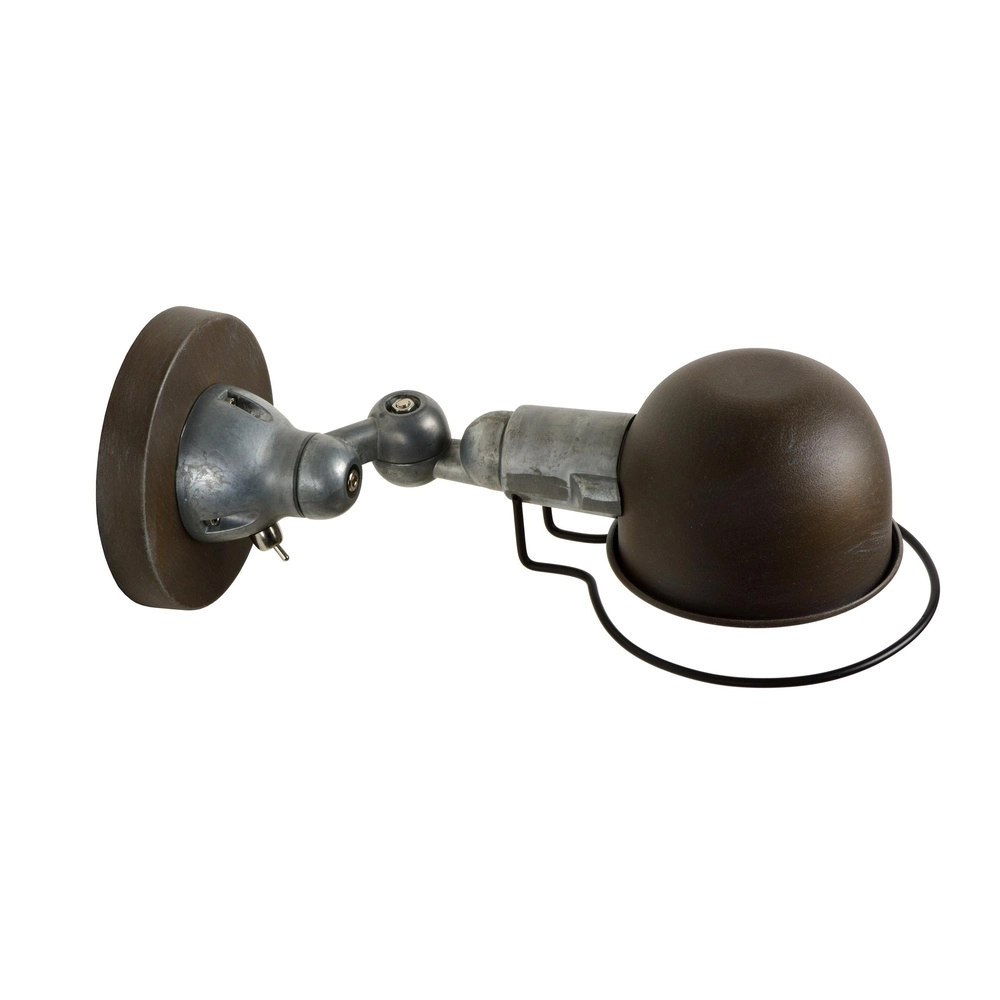 Lampe murale classique Honore Brun rouille Lucide 5411212450371