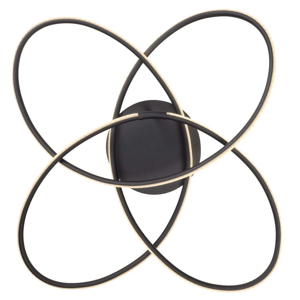 Lampe de plafond à design Panda noir Ø 80cm Globo 9007371409433
