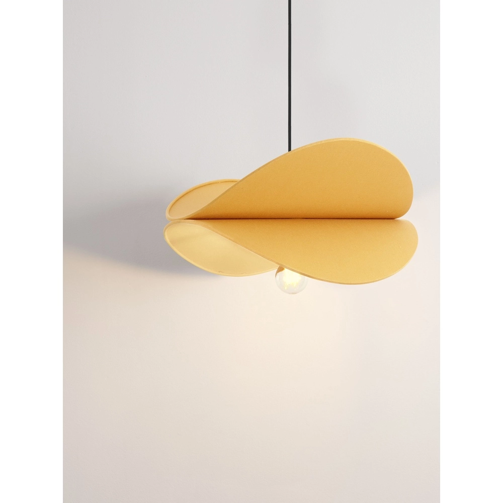 Lampe pendante moderne Luve noir avec jaune