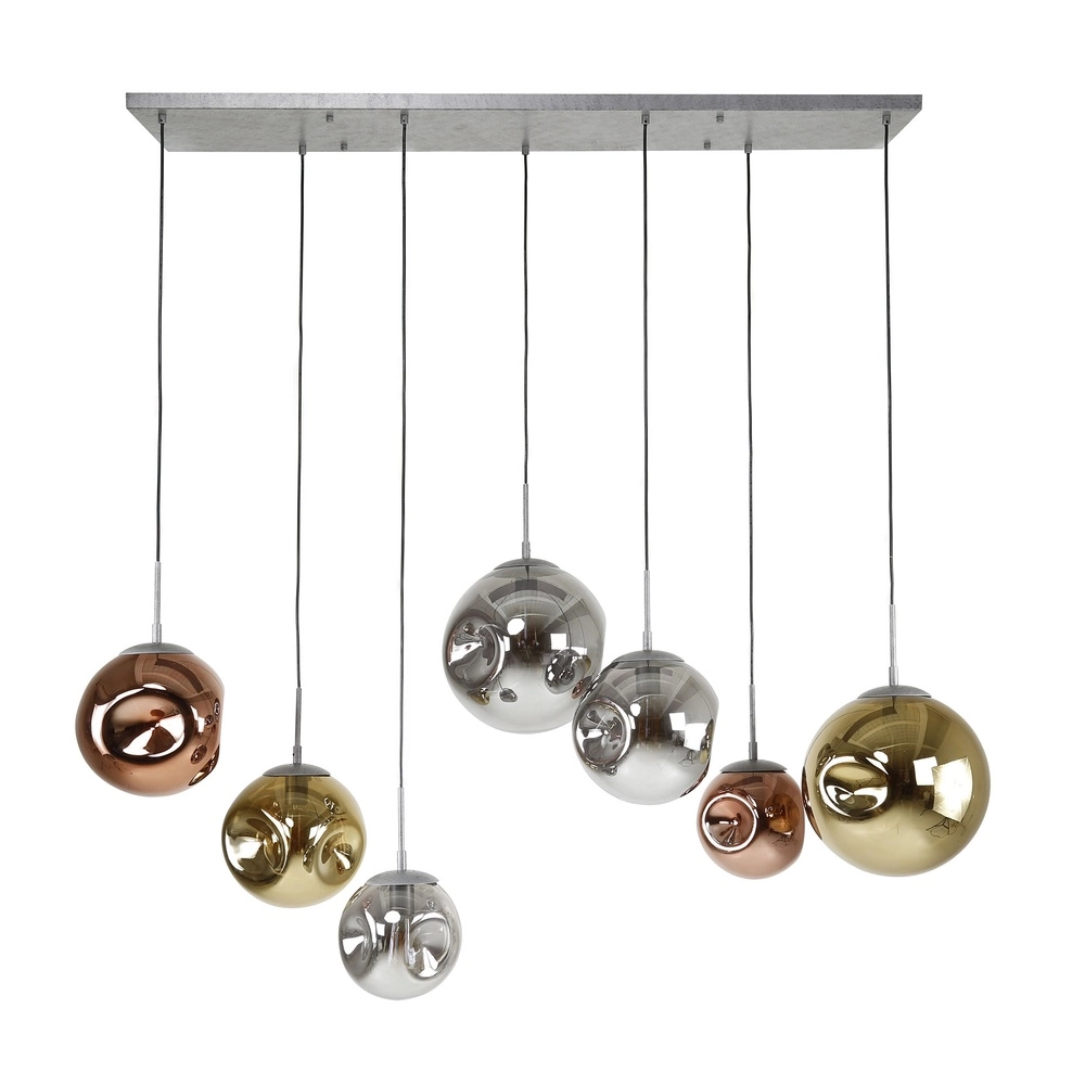 Lampe suspendue à 7 lampes Stellar Sphères colorées Lyora 8716803511682