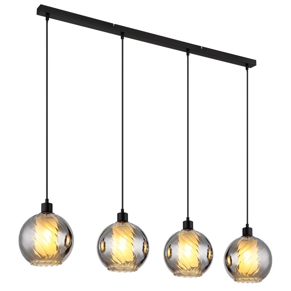 Lampe pendante de conception Ulf Noir à 4 lumières