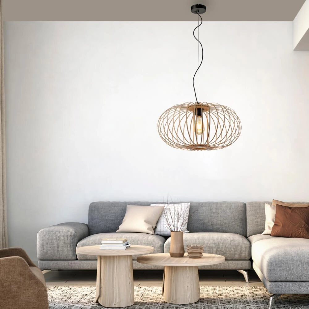 Lampe suspendue en bois Racoon Ø 50 cm Just Light 4043689986810