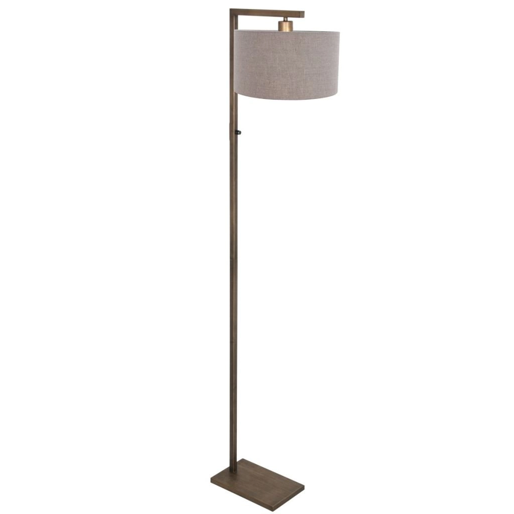Lampe sur pied en bronze Stang avec capuche grise Steinhauer 8712746189711