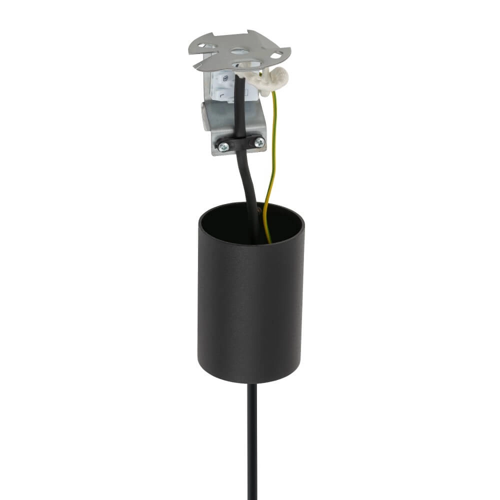 Suspension design Drops Wood E 1 lumière noire Lyora 5903139111775