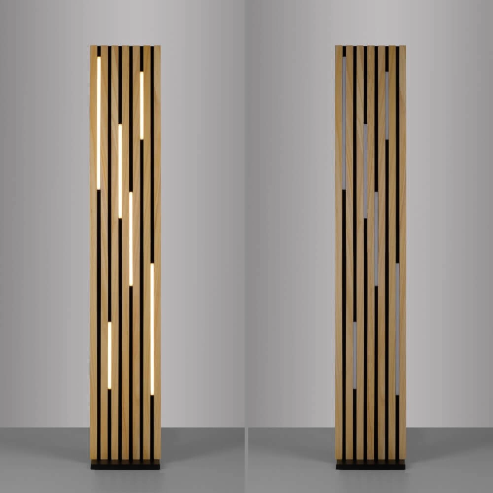 Lampadaire design Q-Akustik bois Paul Neuhaus 4012248385401