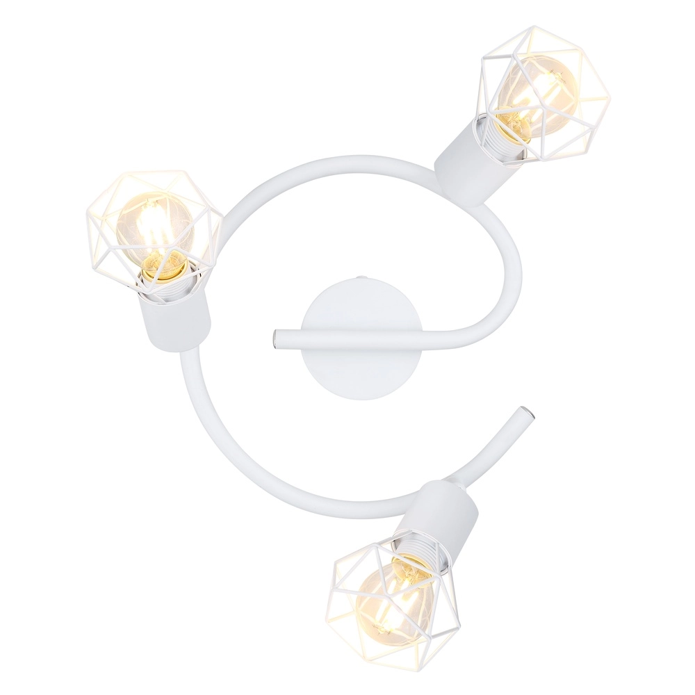 Lampe de plafond Xara I Blanc à 3 lumières Globo 9007371400997