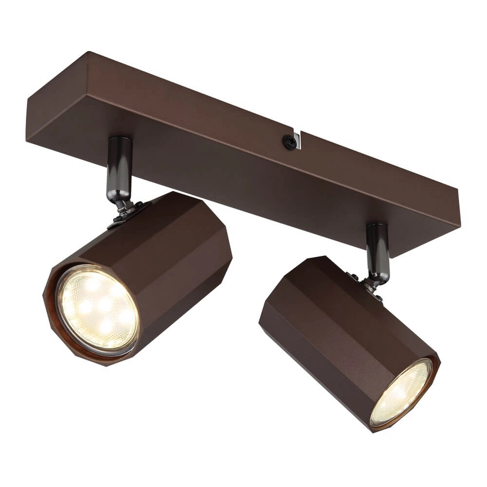 Plafonnier en bronze James double Plafonnier en bronze James double