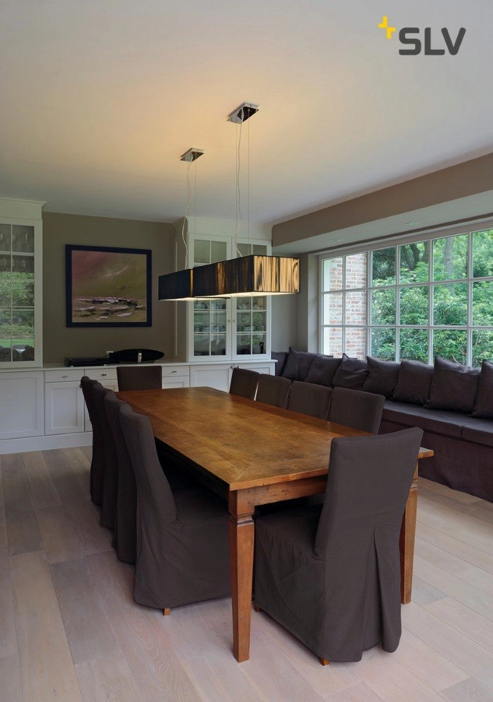 Lampe à suspension LED Q-Line dimmable 142cm noir SLV 4024163196116