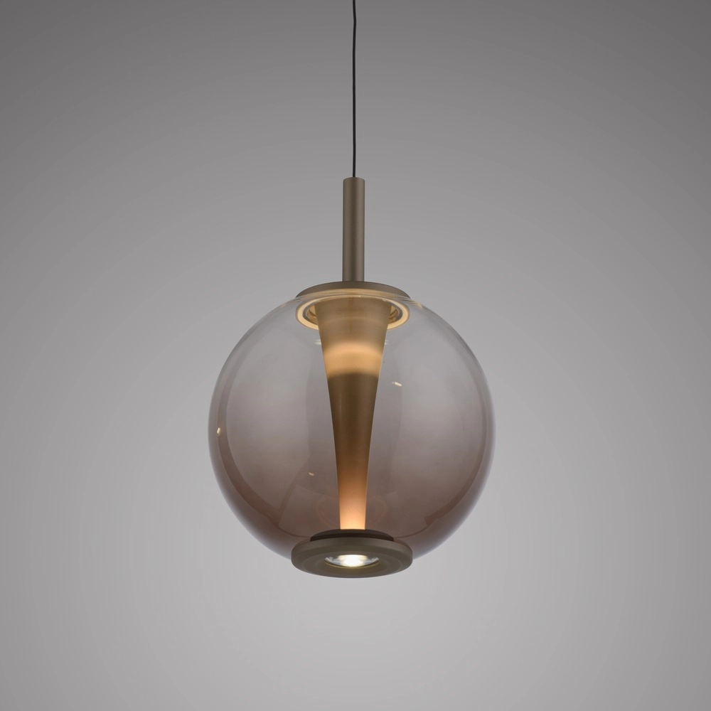 Suspension LED Pure Infinity avec verre ambré - Ø 18cm Paul Neuhaus 4012248399040