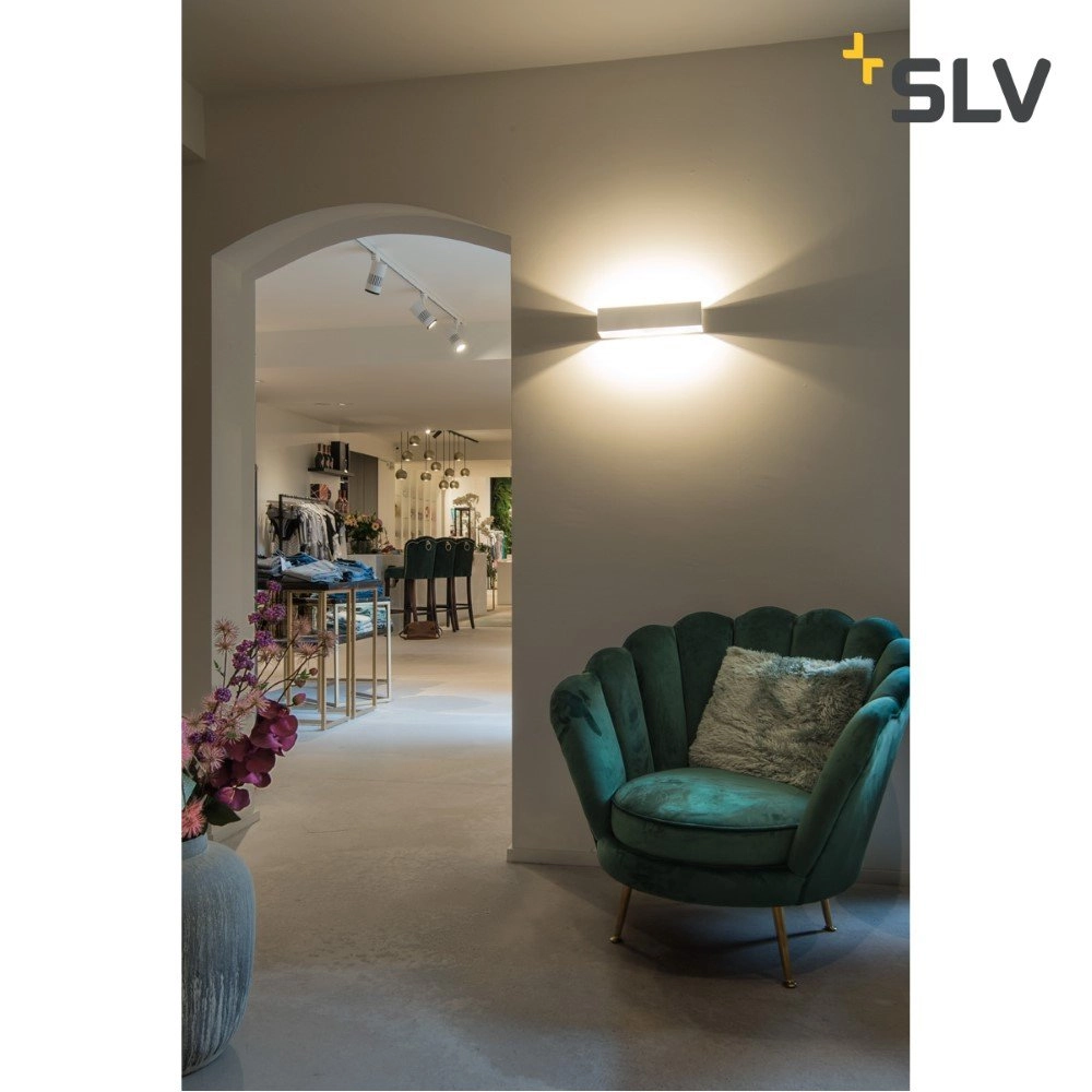 Spot mural LED Logs In L 17w - 3000K - 30cm gris SLV 4024163230384