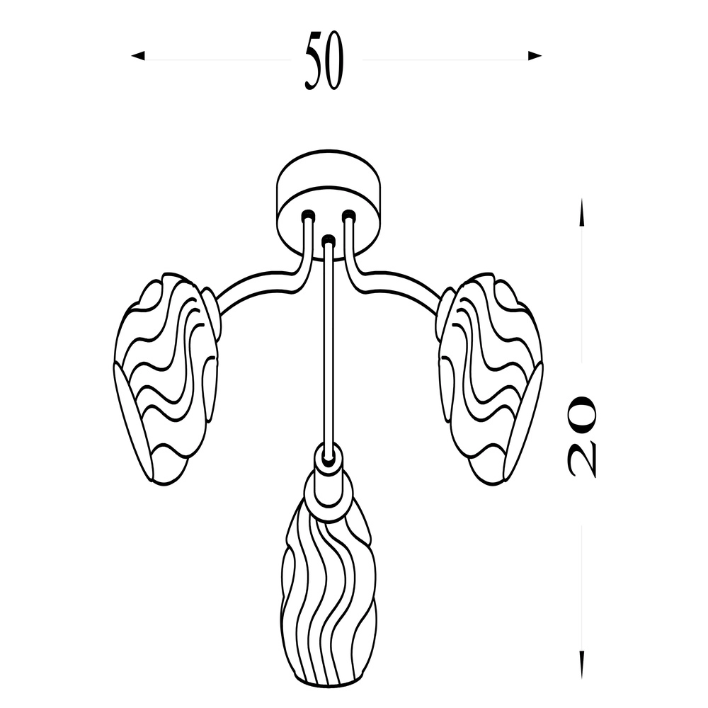Plafonnier Astral Or 3 lumières Searchlight 5053423304069