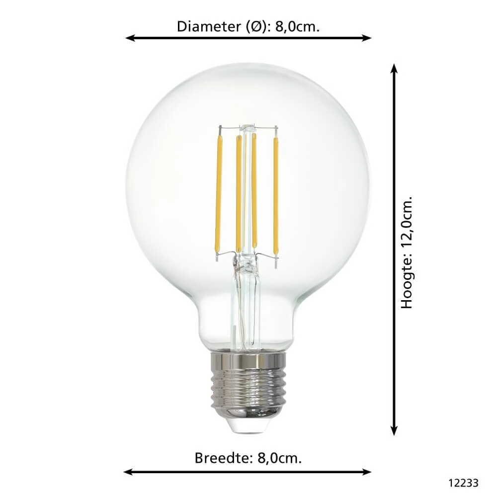 Ampoule de lampe LED Zigbee - E27 - 6 watt - 4000K - G80 Eglo 9002759122331