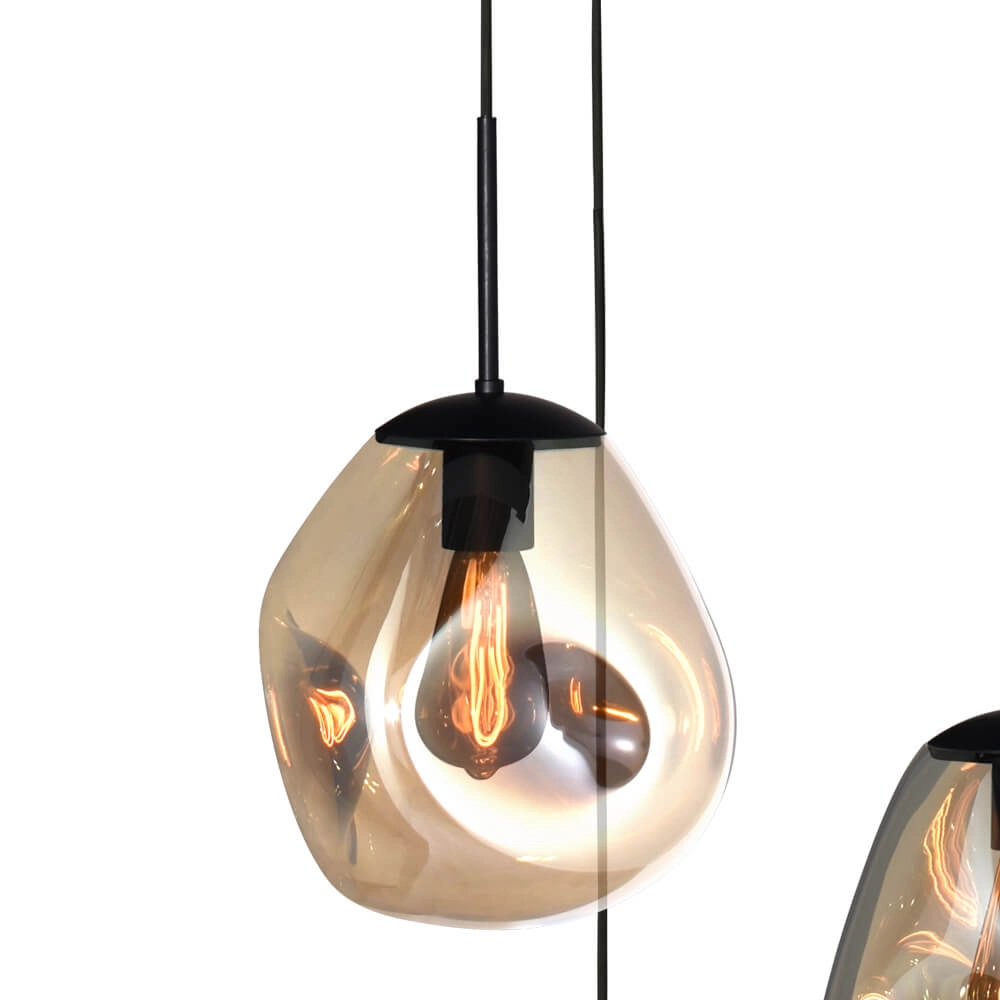 Lampe suspendue Lava 3x verre doré Masterlight 8718121286426