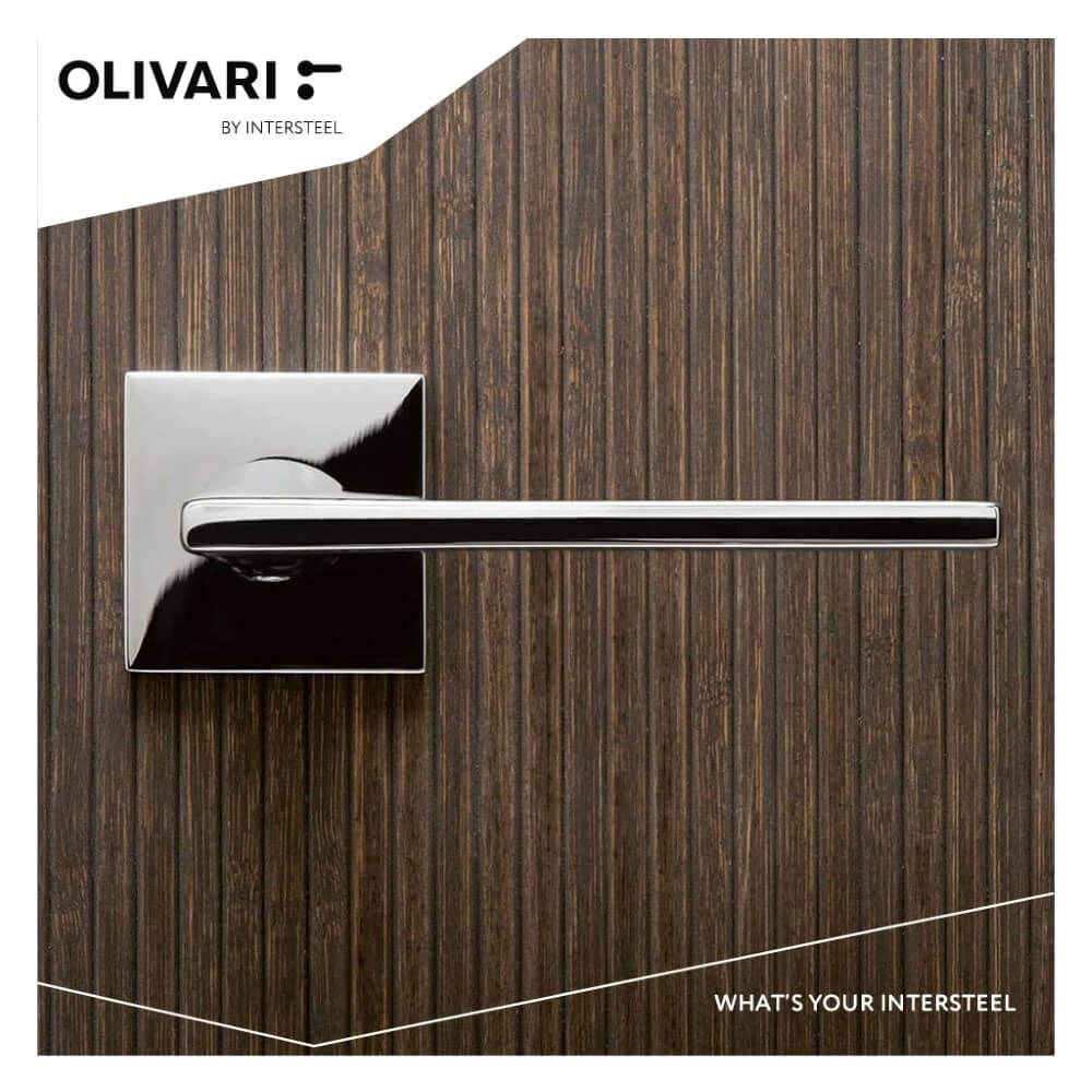 Poignée de porte design Lotus Q chrome Olivari 8714186477274