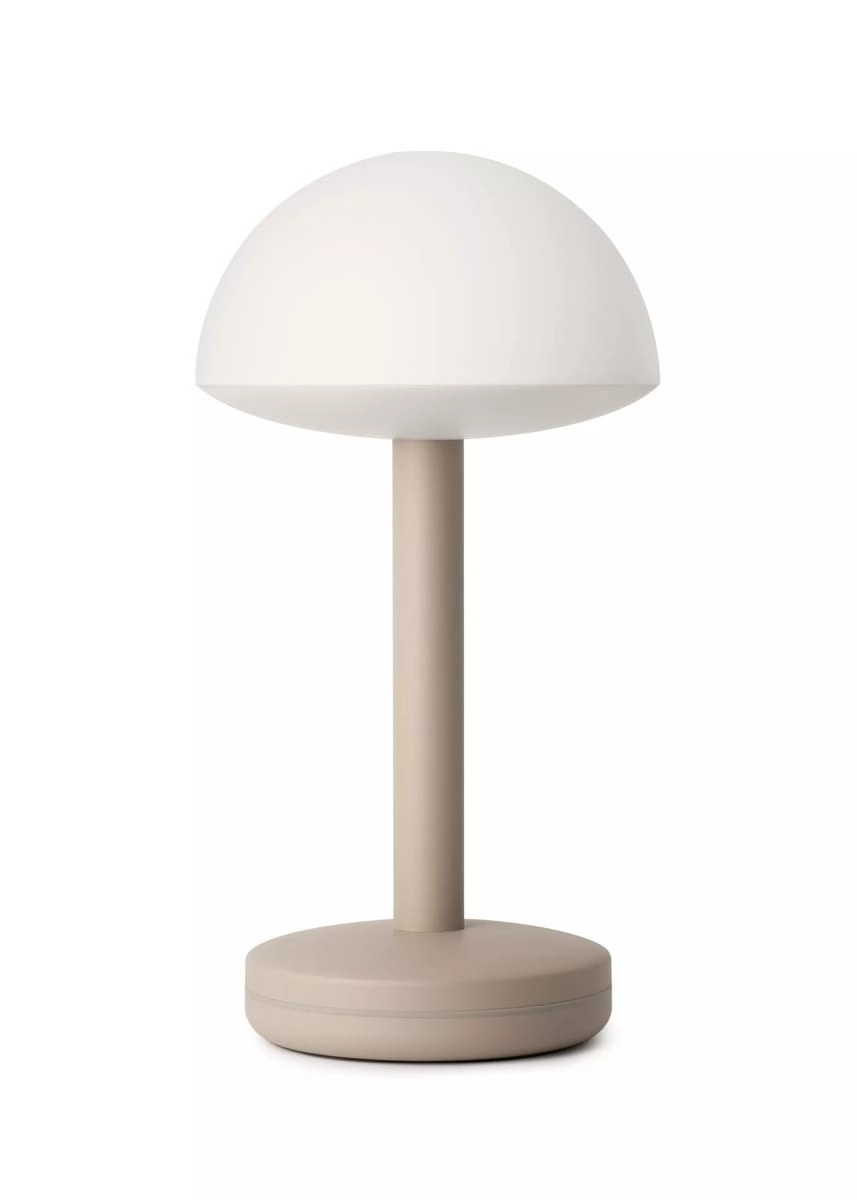Bug Beige Frosted Lampe de table rechargeable