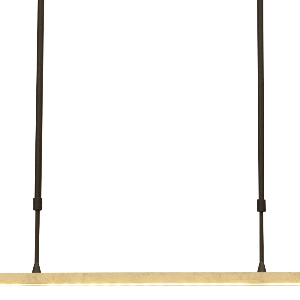 Lampe suspendue noire Real 2 160cm avec de l'or Masterlight 8718121220451