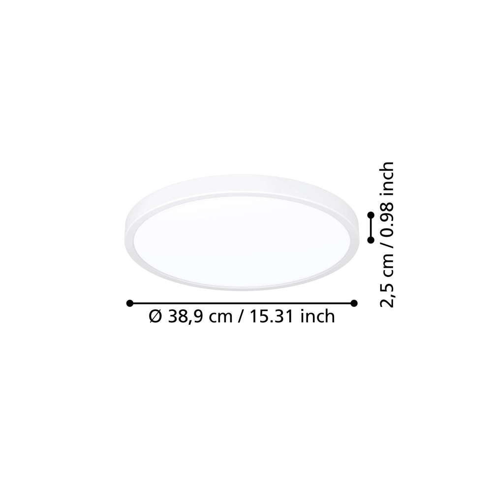 Lumière LED de plafond Fueva 6 rond - blanc - Ø 38,9cm Eglo 9008606330171