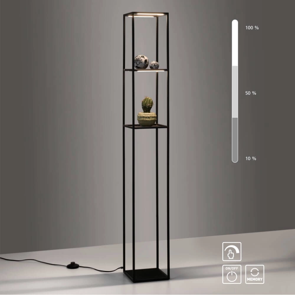 Lampadaire élégant Contura noir Paul Neuhaus 4012248361009